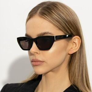 NEW Saint Laurent SLM127/F 001 Black Cat Eye Women Sunglasses